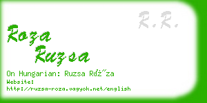 roza ruzsa business card
